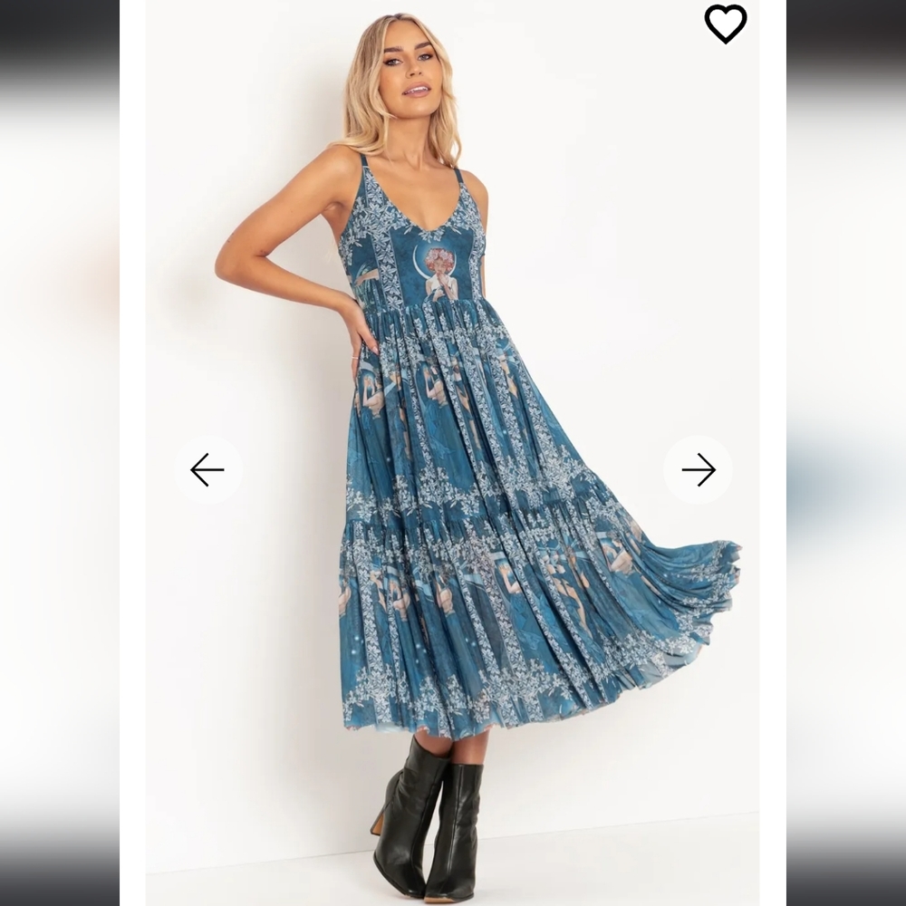 Blackmilk Clothing The Moon and Stars Sheer Midaxi Dress Limited Size Small